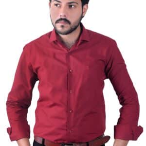 REAL ROYCE SUPER SLIM STRETCH CLASSIC Mahroon Shirt