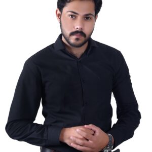 REAL ROYCE SUPER SLIM STRETCH CLASSIC Black SHIRT