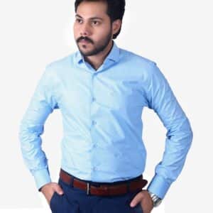 REAL ROYCE SUPER SLIM STRETCH CLASSIC Sky Blue SHIRT